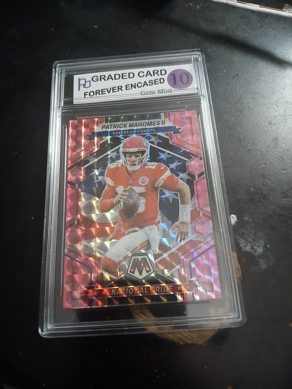 Patrick Mahomes II Pink Mosaic Graded Football Card